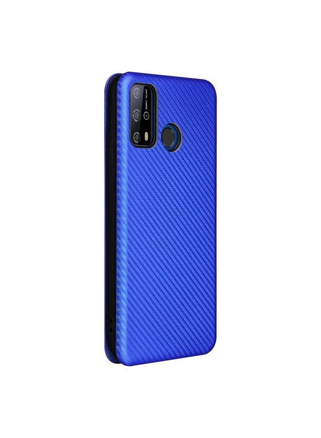 اس-توب جراب لهاتف Oukitel C23 Pro مصنوع من ألياف الكربون مع قلاب أفقي مصنوع من مادة TPU + PC + جلد PU مع فتحة للبطاقات - Image 3