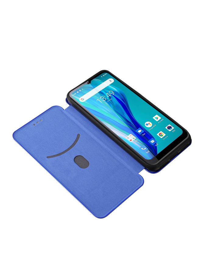 اس-توب جراب لهاتف Oukitel C23 Pro مصنوع من ألياف الكربون مع قلاب أفقي مصنوع من مادة TPU + PC + جلد PU مع فتحة للبطاقات - Image 5