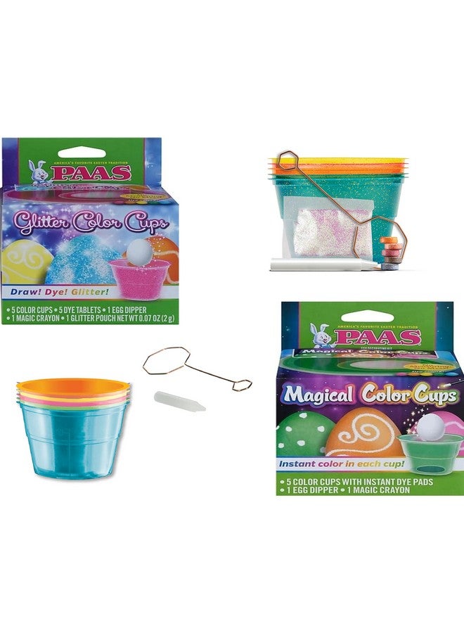 PAAS Easter Egg Coloring Cup Kits - 2 Pack Magical and Glitter, 1.0 Count - Image 1