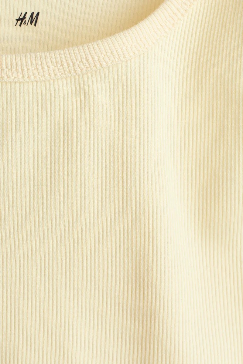 H&M Ribbed cotton vest top