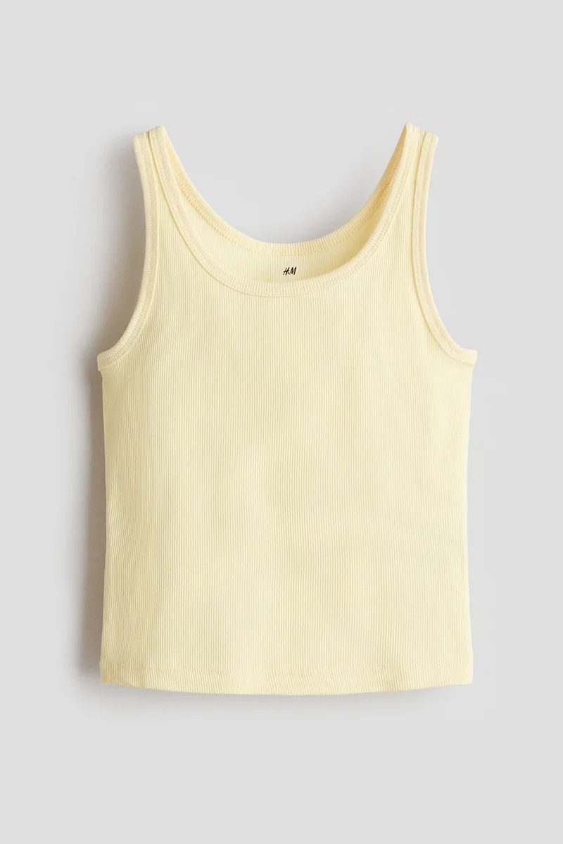H&M Ribbed cotton vest top