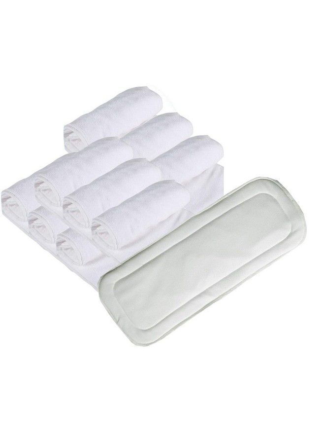 DOMENICO Kids Diaper Inserts Reusable (Pack Of 10) Baby Washable Cloth Diaper Nappies Wet Free Inserts For Babies (5 Layer Insert Pad For Cloth Diapers) - Image 2