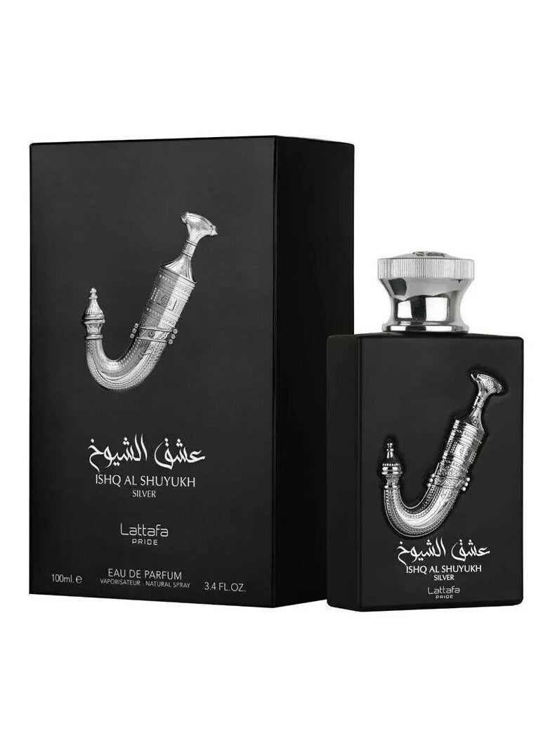 Lattafa Ishq Al Shuyoukh Silver Perfume by Lattafa, 100ml - Image 1