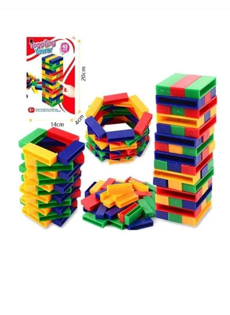 Toppling Tower Wooden Block Game – Classic Jenga Game for Kids & Adults - Image 1