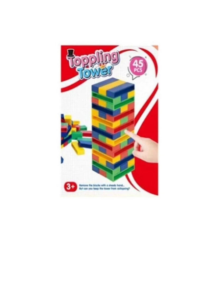 Toppling Tower Wooden Block Game – Classic Jenga Game for Kids & Adults - Image 2