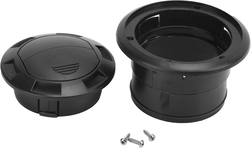 aqxreight مخرج تهوية تكييف الهواء aqxreight 75mm/3inch بلاستيك ABS أسود - Image 1