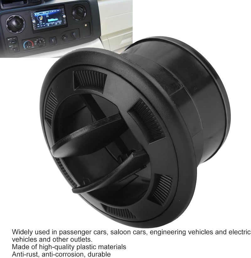 aqxreight مخرج تهوية تكييف الهواء aqxreight 75mm/3inch بلاستيك ABS أسود - Image 3