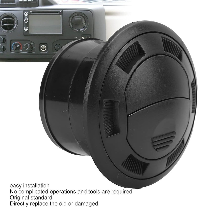 aqxreight مخرج تهوية تكييف الهواء aqxreight 75mm/3inch بلاستيك ABS أسود - Image 4