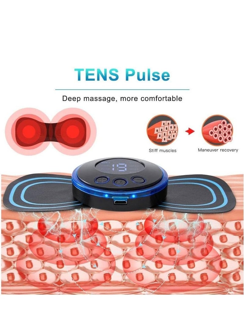 Mini Neck Massager 2Pcs Cervical Vertebra Massager, Massager Patch for Whole Body, Adjustable Portable Shoulder Back Massager for Arms Neck Shoulder Back Waist Legs Father's Day, Mother's Day Gifts - Image 2