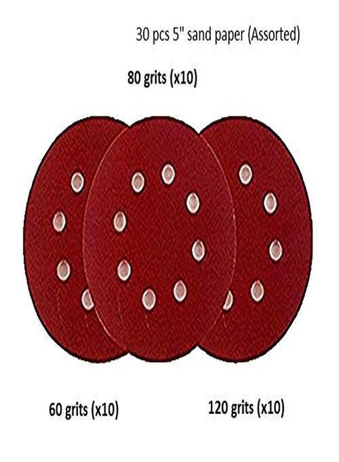 Inditrust Round Sand Paper Backup Disc 5 Inch for Orbital Sander- Combo of 30 Pcs - Image 2