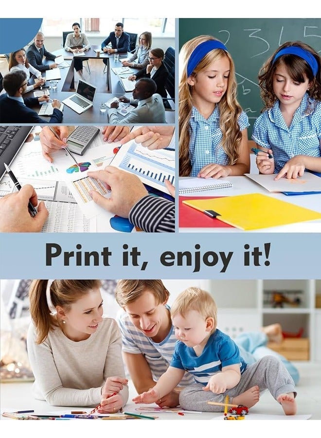 أوفيس ميكر Office Maker GT51 Black & GT52 Color Ink Bottle for HP Ink Tank 319 410 419 Smart Tank 500 502 508 511 514 515 518 538 571 615 720 750 790 DeskJet GT 5810 5820 5822 (Black/Cyan/Magenta/Yellow, 4 Pack) - Image 5