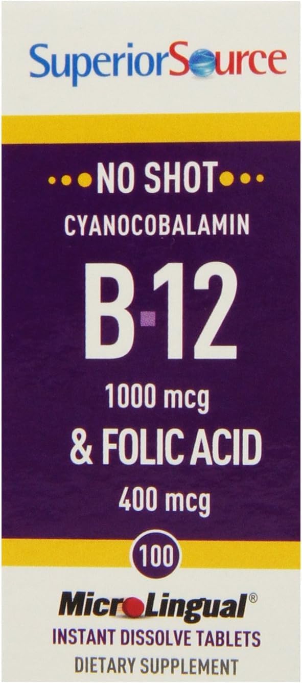 Superior Source Vitamin B12 Cyanocobalamin 1000 mcg for Adults - Image 1