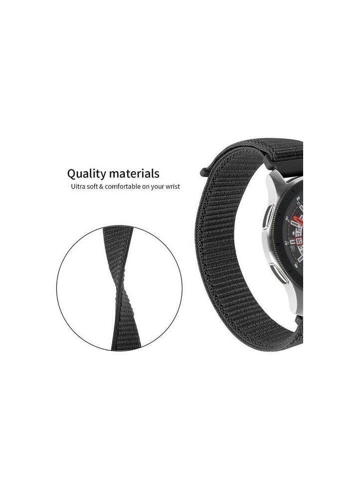 Generic Replacement Nylon Nato Strap 20mm For GTS 2/ GTS 3/GTS 4/ Bip 3 Pro/Bip 3 - Black  - Image 3