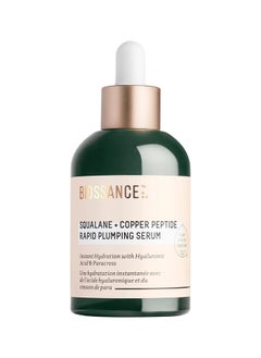 BIOSSANCE Squalane + Copper Peptide Rapid Plumping Serum, Powerfully Hydrating Face Serum that Instantly Plumps and Firms with Collagen Boosting Copper Peptides, 50ml / 1.69 fl oz  - Image 1