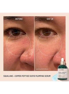 BIOSSANCE Squalane + Copper Peptide Rapid Plumping Serum, Powerfully Hydrating Face Serum that Instantly Plumps and Firms with Collagen Boosting Copper Peptides, 50ml / 1.69 fl oz  - Image 5