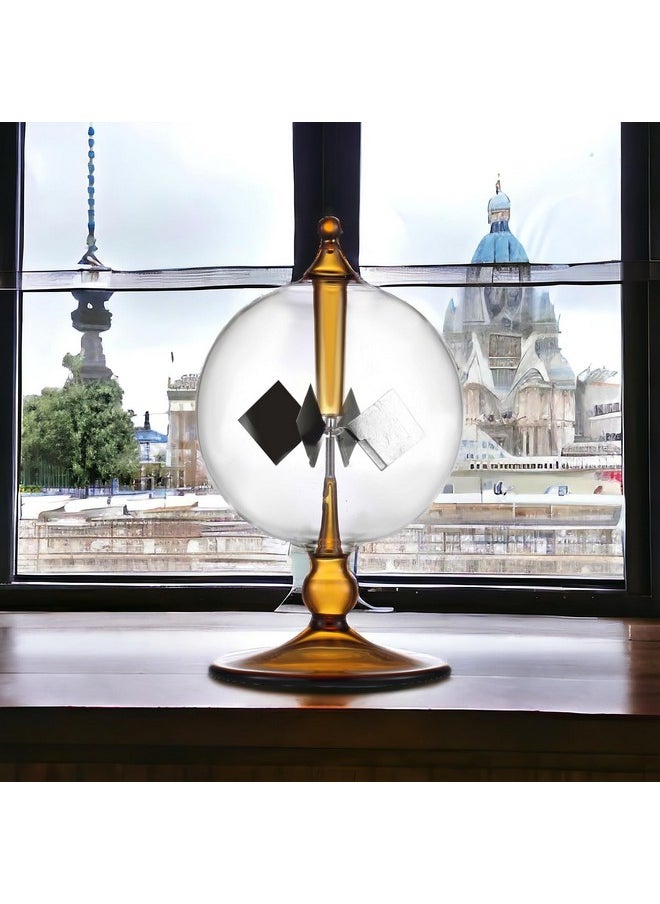 DORAMI DORAMI Orange Solar Power Radiometer Crookes Solar Energy Spinning Vanes windmill Gift Home Desk Decoration  - Image 3
