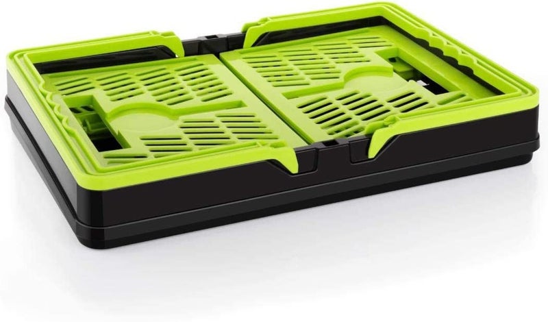 Dreamlover 1 pc Green Multipurpose Plastic Foldable Storage Basket with Handle 10 litre Of Stogare - Image 2