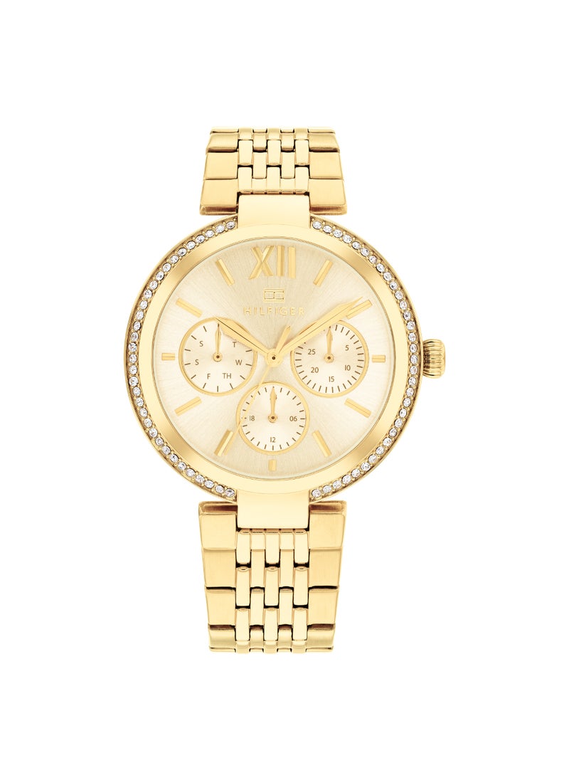 TOMMY HILFIGER Round Analog Women's Thin Gold Case Watch - 1782697  - Image 1