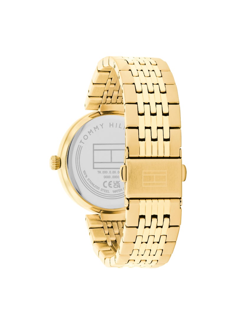 TOMMY HILFIGER Round Analog Women's Thin Gold Case Watch - 1782697  - Image 3
