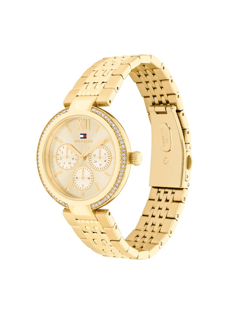 TOMMY HILFIGER Round Analog Women's Thin Gold Case Watch - 1782697  - Image 2