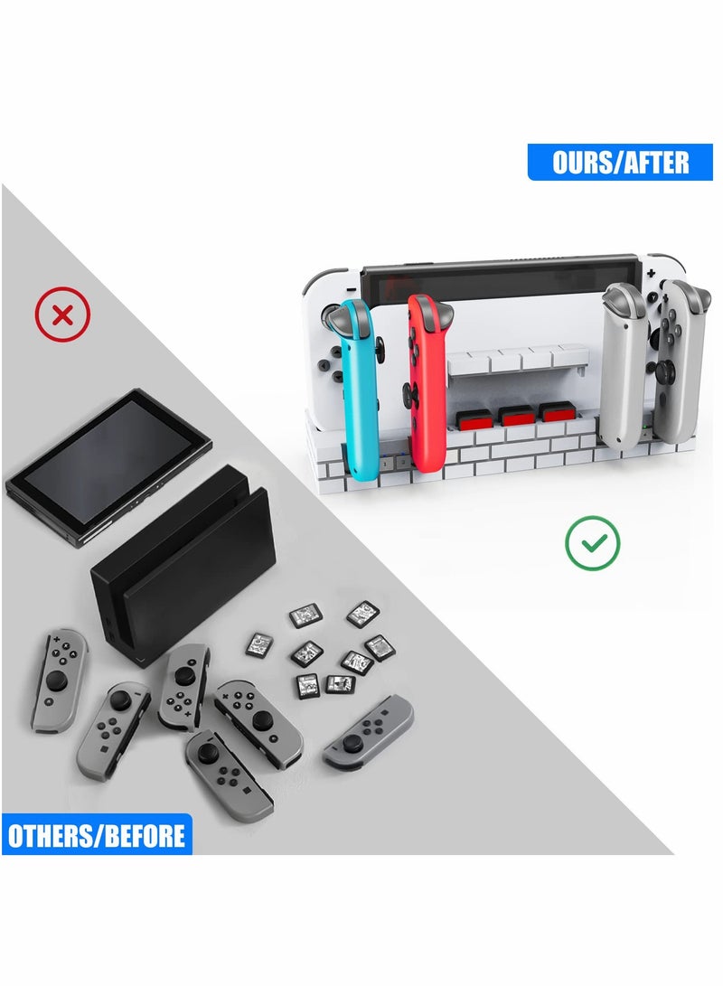 Joy-Con Charging Dock for Switch/Switch OLED - Charge 1-6 Joy-Cons & Store 8 Game Cards - Efficient Joy-Con Controller Charger and Holder. - Image 5