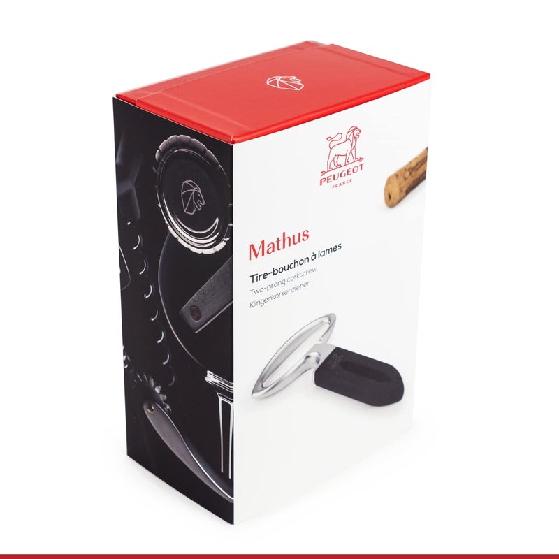 Peugeot - Mathus Corkscrew - Two-Prong Bottle Opener For Old-Style Corks, Black, 4.5 Inches - Image 5