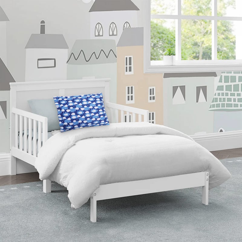 KRADYL KROFT Toddler Pillow with 100% Cotton Removable Cover - 20 X 15 Inches | Children Pillows | Baby Pillows - Blue Clouds - Image 4