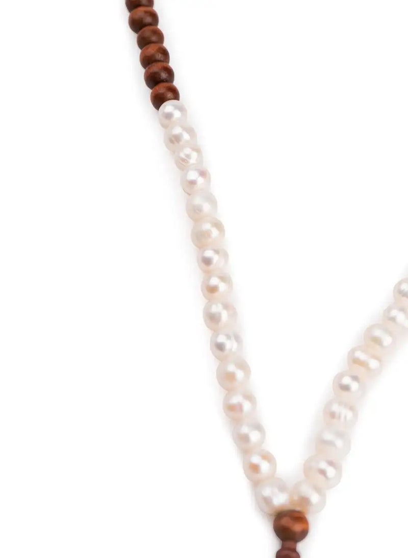 أم أم أيه من معدن الإنسان سبحة من الأحجار والخرز الخشبي - Image 4