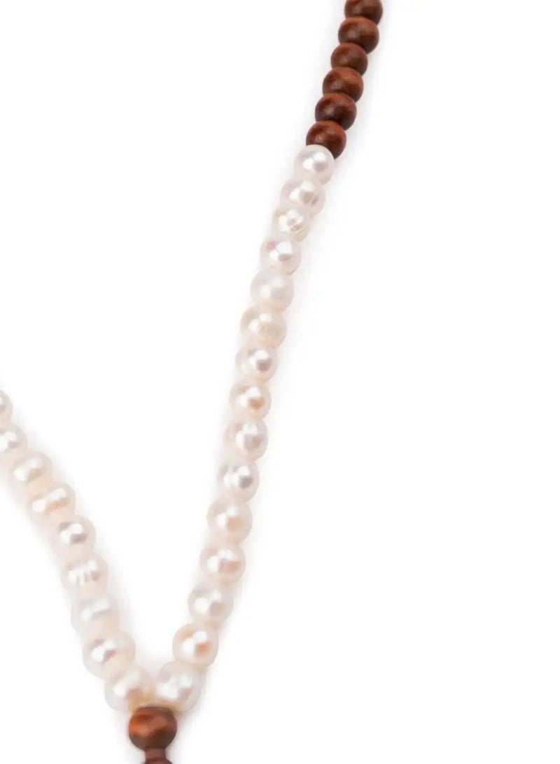 أم أم أيه من معدن الإنسان سبحة من الأحجار والخرز الخشبي - Image 5