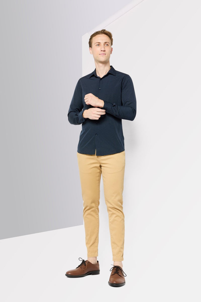 Scotch & Soda Men Modern Fit Allover Print Long Sleeve Dress Shirt, Multicolor - Image 2