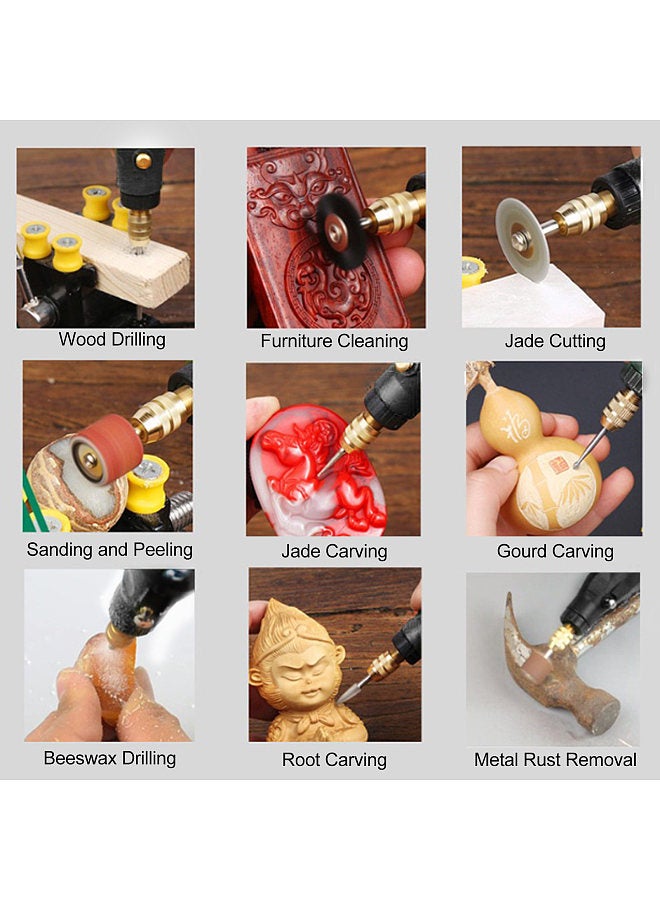 Mini Cordless Rotary Tool with With Digital Display Screen 3-Speed Grinder Kit with 25Pcs Accessories Type-C Charging Art Craft Tool for Grinding Cutting Engraving Drilling and Small DIY Crafts  - Image 2