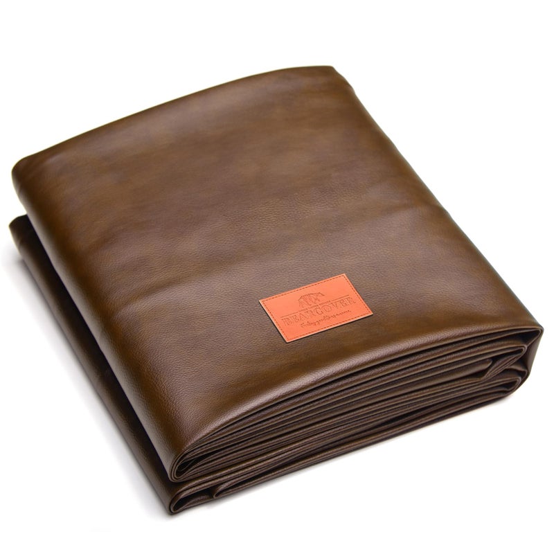 BEARCOVER Heavy Duty Leatherette Billiard Pool Table Cover, Waterproof & Tearproof Cover for Pool Table 7/8/9FT 7Feet-Coffee - Image 3