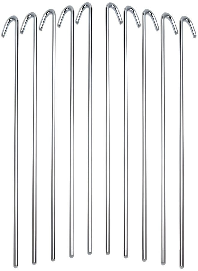 Bexter 40-Pack 9 Inch Galvanized Steel Tent Pegs & Garden Stakes – Heavy Duty 4mm Thick, Rust-Resistant Ground Anchors with Hook – Ideal for Camping Tents, Tarps, Landscaping & Garden Fabric - Image 5