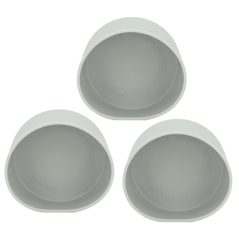 3 Pcs Silicone Cup Boot High Temperature Resistant Anti Slip Wear Scratch Water Bottle Bottom Sleeve Cover Gray - Image 3