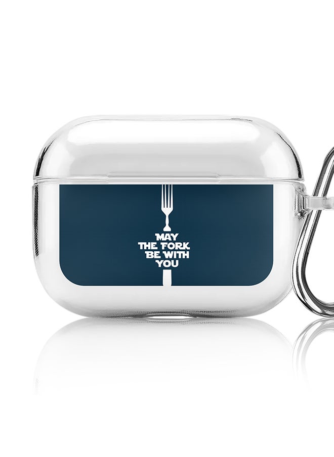 Classic Clear printed Case for Apple AirPods Pro 2nd Generation Thin Transparent Cover [Designed for Apple AirPods Pro 2nd Generation] - May the fork