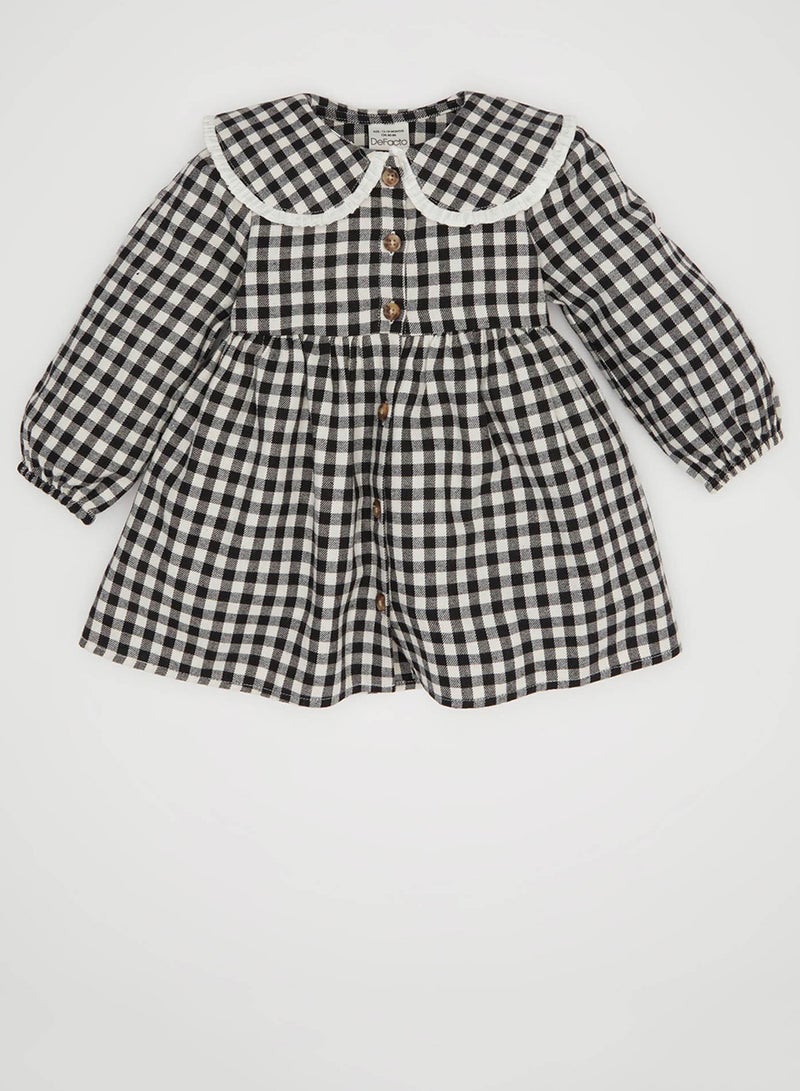 DeFacto Gingham Peter Pan Dress  - Image 4