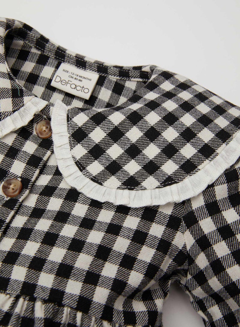 DeFacto Gingham Peter Pan Dress  - Image 5