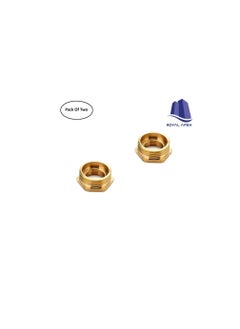 Generic Pack of 2 Brass Reducer BSP Male Thread to BSP Female Thread Reducing Bush Hex Reducer Bushing Hose Pipe Fitting Connector Adapter 1/2''X3/8''  - Image 2