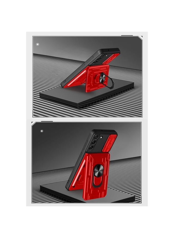 اس-توب جراب لهاتف Samsung Galaxy S22+ 5G، جراب هاتف منزلق مزود بغطاء حماية للبطاقات - Image 4