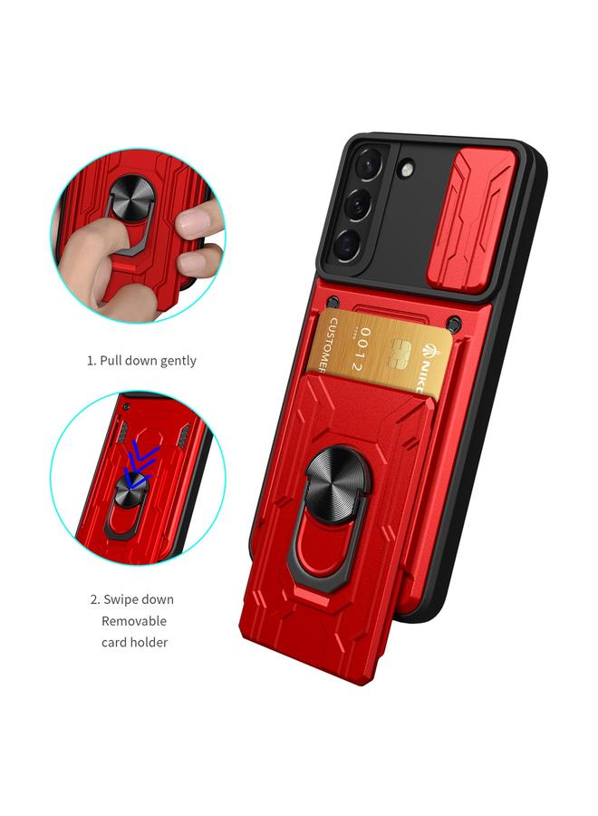 اس-توب جراب لهاتف Samsung Galaxy S22+ 5G، جراب هاتف منزلق مزود بغطاء حماية للبطاقات - Image 3