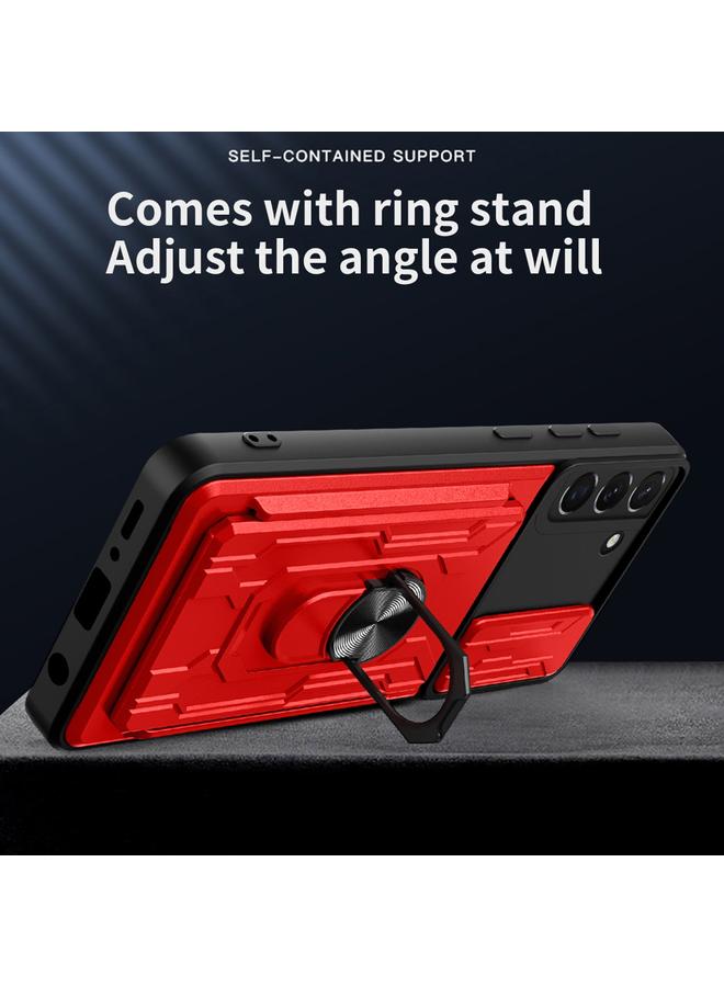 اس-توب جراب لهاتف Samsung Galaxy S22+ 5G، جراب هاتف منزلق مزود بغطاء حماية للبطاقات - Image 5