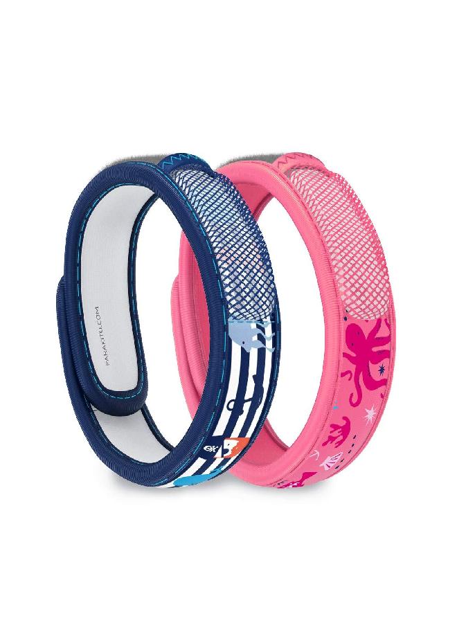 Para'Kito PARA'KITO Mosquito Repellent Pack - 2 Kids Wristbands & 2 Refills Pirate/Sea World  - Image 4
