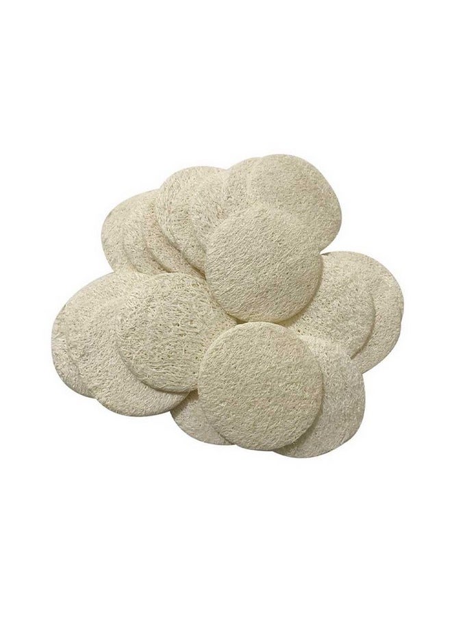 Teensery 20 Pcs Loofah Face Pads Round Exfoliating Facial Pads Skin Cleansing Discs Pads Facial Body Scrubbers For Bath Shower Spa Skin Scrub  - Image 1