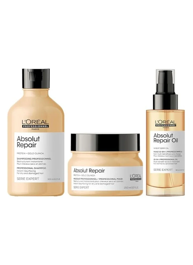 لوريال بروفيسيونال Absolut Repair Glacial Utopia Trio Set, Savings 20%