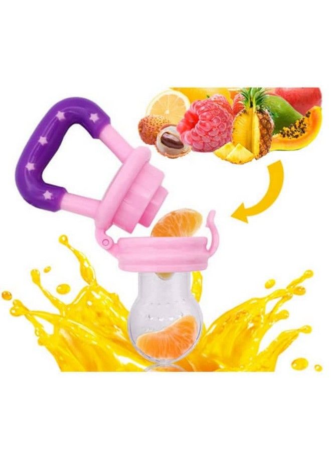 Tinny Tots Baby Fresh Fruit Vegetable Food Nibbler Rattle Silicone Teether With Baby Soft Attractive Silicone Teether Bpa Free Set For Babies;Toddlers;Infants (Design 40) - Image 3