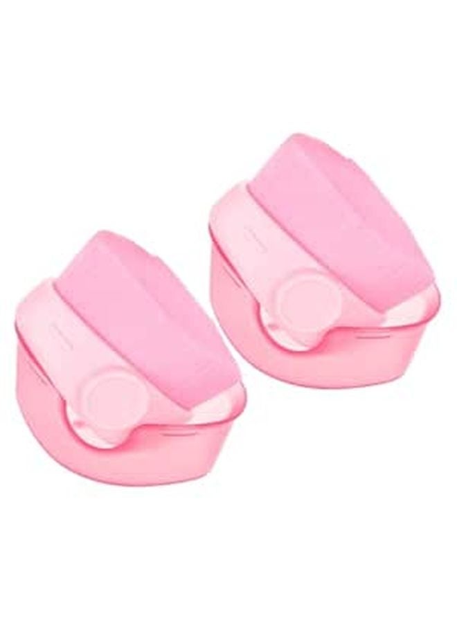 2 Pcs Oval Foundation Brush Set With Lid Dense Makeup Applicator For Liquid Powder - Image 1