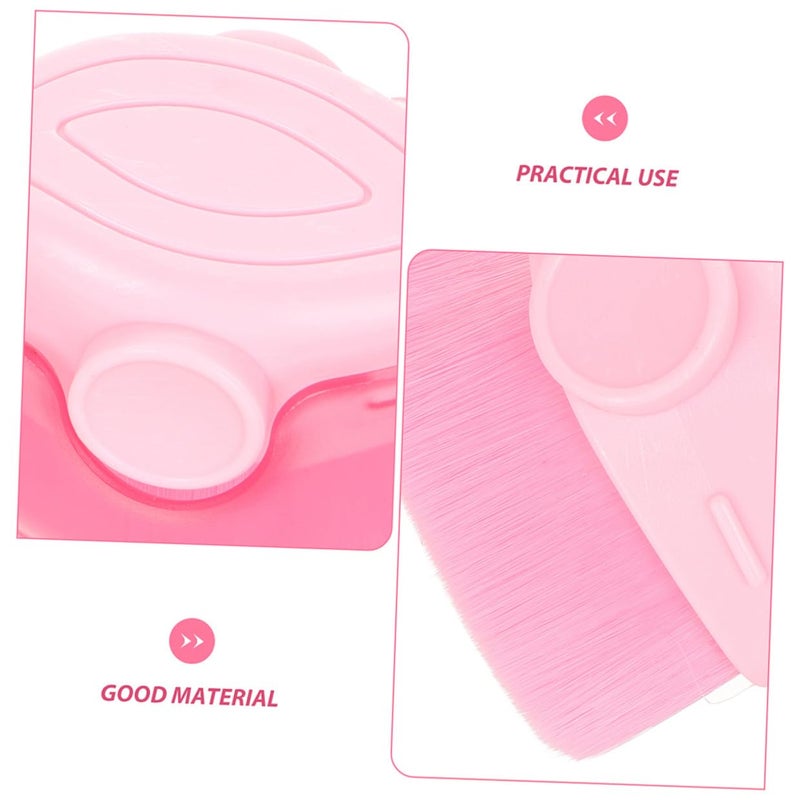 2 Pcs Oval Foundation Brush Set With Lid Dense Makeup Applicator For Liquid Powder - Image 4
