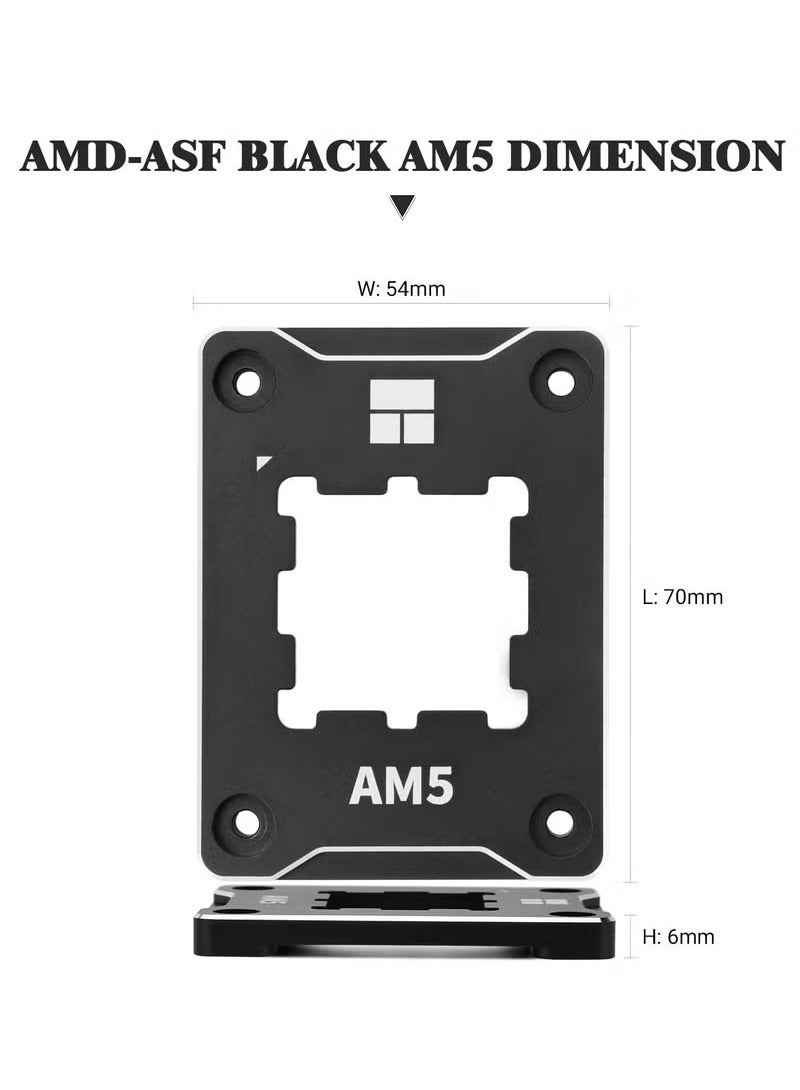 ASF-Black AM5 CPU Holder, Corrective Anti-Bending Fixing Frame, AM5 Full-fit Fixed Non-Marking Mounter, AM5 Anti-Bending Contact Frame, CPU Cooler Standard - Image 4