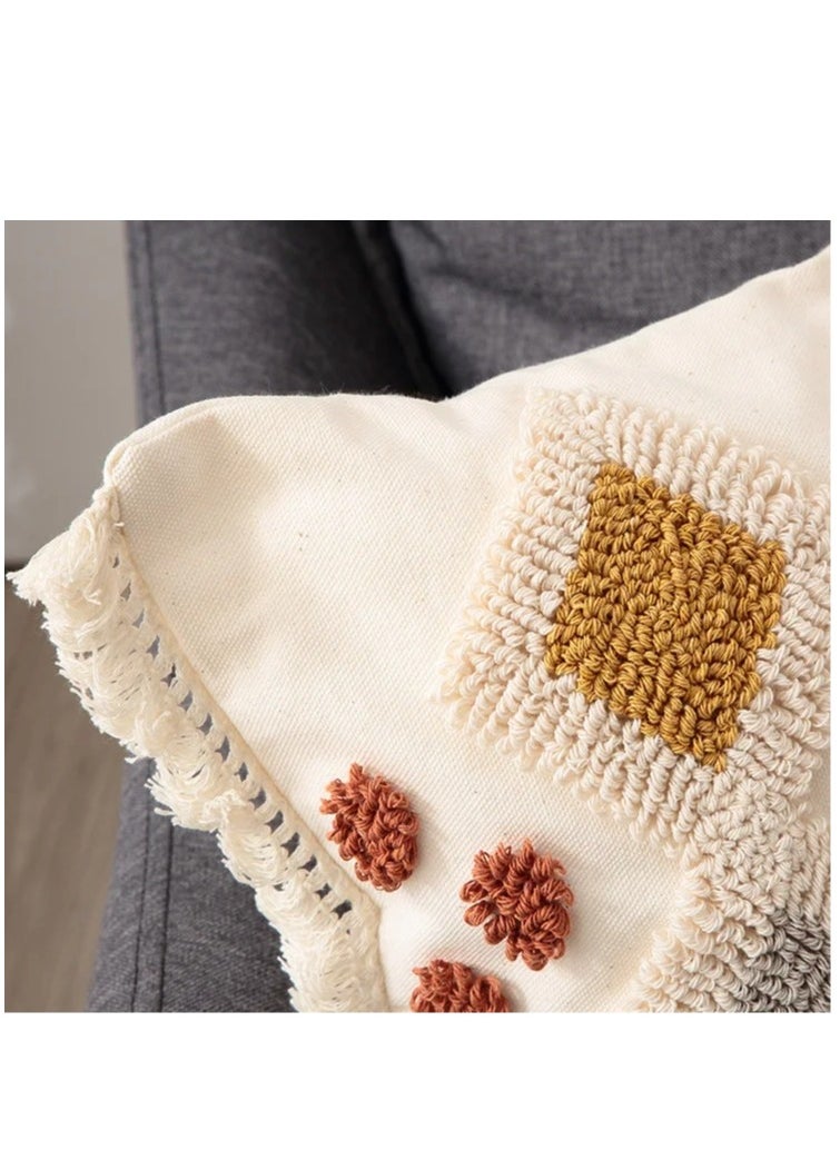 Y&D New Design Boho Style Tufted Geometric Pattern Cushion Cover With Tassels Home Decor Super Soft Woven Tufted Pillow Cases 30*50cm  - Image 2