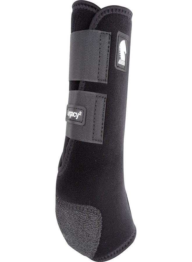 Classic Equine Legacy2 Support Boots, Hind (Black, Small) - Image 1
